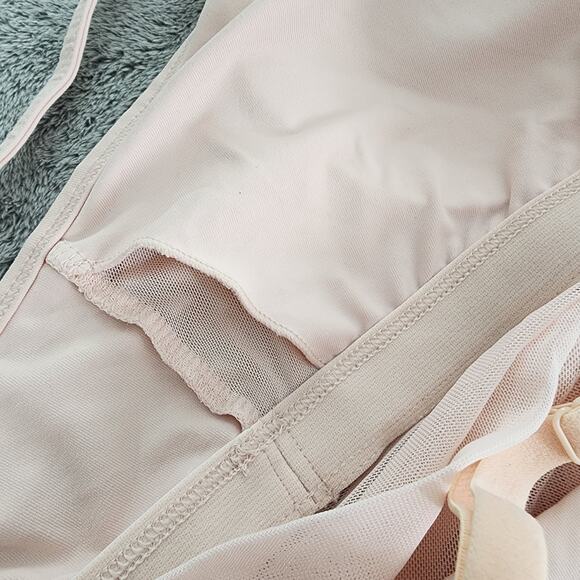 Fabletics Top Womens S Pink Ren Midi Bra Camisole Mesh Overlay Sports Workout - Picture 5 of 8